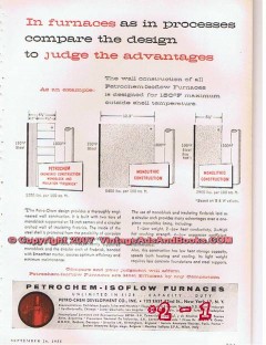 Petro-Chem Development Company 1955 Vintage Ad Oil Petrochem Furnaces