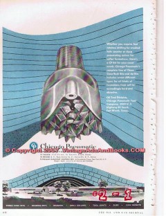 Chicago Pneumatic Tool Company 1955 Vintage Ad Oil Field Drilling Bits Chicago Pneumatic Tool Company 1955 Vintage Ad Oil Field Drilling Bits
