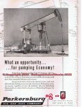 Parkersburg Rig Reel Company 1955 Vintage Ad Oil Well Pumping Economy