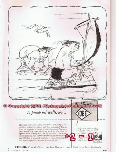 Kobe Inc 1955 Vintage Ad Oil Well Petroleum Free Pump Equipment