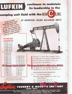 Lufkin Foundry Machine Company 1955 Vintage Ad Oil Well Crank Pumps
