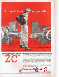 Fairbanks-Morse 1955 Vintage Ad Oil Well Pumps Engines ZC Either Side Fairbanks-Morse 1955 Vintage Ad Oil Well Pumps Engines ZC Either Side