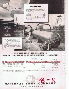 National Tank Company 1955 Vintage Ad Oil Gas Refinery Separator National Tank Company 1955 Vintage Ad Oil Gas Refinery Separator