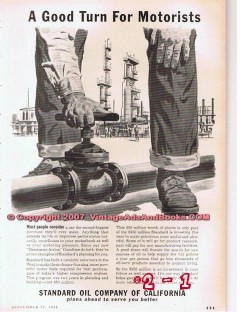 Standard Oil Company California 1955 Vintage Ad Good Turn Motorists Standard Oil Company California 1955 Vintage Ad Good Turn Motorists