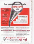 United States Rubber Company 1955 Vintage Ad Naugatuck Chemical Pipe  United States Rubber Company 1955 Vintage Ad Naugatuck Chemical Pipe