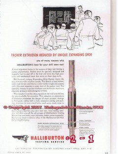 Halliburton Oil Well Cementing Company 1955 Vintage Ad Packer Reduced Halliburton Oil Well Cementing Company 1955 Vintage Ad Packer Reduced