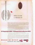 Halliburton Oil Well Cementing Company 1955 Vintage Ad Dip Log Data Halliburton Oil Well Cementing Company 1955 Vintage Ad Dip Log Data