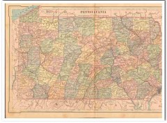 pennsylvania 1886 original hand colored antique state vintage map pennsylvania 1886 original hand colored antique state vintage map