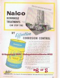 National Aluminate Corp 1955 Vintage Ad Oil Nalco Downhole Treatments