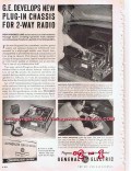 general electric 1955 plug in chassis 2-way radio vintage ad