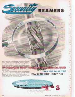 Security Engineering 1955 Vintage Ad Dresser Oil Reamers Drilling Tool