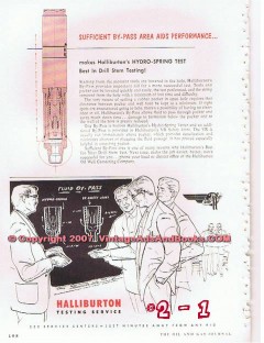 Halliburton Oil Well Cementing Company 1955 Vintage Ad Hydro-Spring Halliburton Oil Well Cementing Company 1955 Vintage Ad Hydro-Spring
