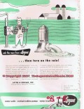 Layne Bowler Inc 1955 Vintage Ad Oil Field Water Wells Pumps Man Rain