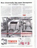 Timken Roller Bearing Company 1955 Vintage Ad Oil Drawworks Horsepower Timken Roller Bearing Company 1955 Vintage Ad Oil Drawworks Horsepower