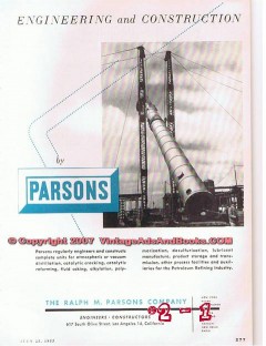 Ralph M Parsons Company 1955 Vintage Ad Oil Engineering Construction Ralph M Parsons Company 1955 Vintage Ad Oil Engineering Construction
