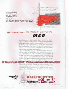 Halliburton Oil Well Cementing Company 1955 Vintage Ad Double Action Halliburton Oil Well Cementing Company 1955 Vintage Ad Double Action