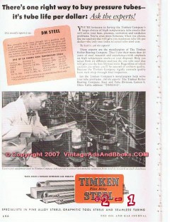 Timken Roller Bearing Company 1955 Vintage Ad Oil Tubes Ask Experts