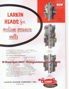 Larkin Packer Company 1955 Vintage Ad Oil Wells Heads Medium Pressure