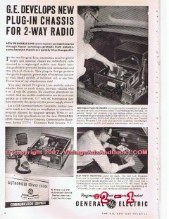 general electric company 1955 plug-in chassis 2-way radio vintage ad general electric company 1955 plug-in chassis 2-way radio vintage ad