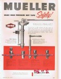 Mueller Company 1955 Vintage Ad Oil Gas High Pressure Hot Taps No-Blo