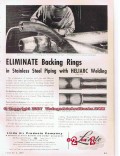 Linde Air Products Company 1955 Vintage Ad Oil Pipe Heliarc Welding