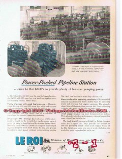 Westinghouse Air Brake Company 1955 Vintage Ad Pipeline Le Roi Engines Westinghouse Air Brake Company 1955 Vintage Ad Pipeline Le Roi Engines