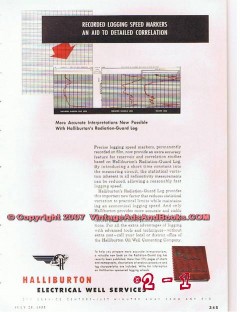 Halliburton Oil Well Cementing Company 1955 Vintage Ad Radiation Guard Halliburton Oil Well Cementing Company 1955 Vintage Ad Radiation Guard