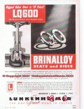 Lunkenheimer Company 1955 Vintage Ad Oil Valve Seats Discs Brinalloy