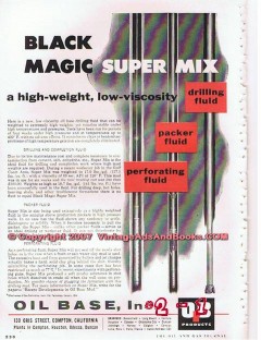Oil Base Inc 1955 Vintage Ad Black Magic Drilling Fluid Super Mix Oil Base Inc 1955 Vintage Ad Black Magic Drilling Fluid Super Mix