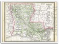 mississippi and louisiana 1886 la ms hand colored old vintage map