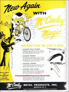 mccauley metal products 1966 yellow new again magic bicycle vintage ad