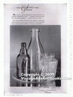 hartford-empire company 1938 people instinct prefer glass vintage ad hartford-empire company 1938 people instinct prefer glass vintage ad