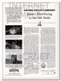 Haynes Stellite Company 1934 Vintage Ad Oil Field Pioneers Hard-Facing