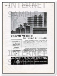 Gasoline Products Company 1934 Vintage Ad Oil Integrated Process Gasoline Products Company 1934 Vintage Ad Oil Integrated Process
