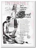 Serval Slide Fasteners Inc 1950 Vintage Ad Zipper Get Firm Grip