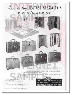 Leather Specialty Company 1950 Vintage Ad Smart Brief Cases