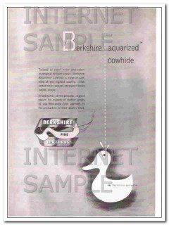 L Lichtman Sons 1950 Vintage Ad Cowhide Leather Berkshire Aquarized