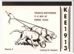 KEE-1913 Maurice Hoffpowier Damon Texas 1960s Vintage Postcard CB QSL KEE-1913 Maurice Hoffpowier Damon Texas 1960s Vintage Postcard CB QSL