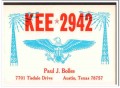 KEE-2942 Paul Bolles Austin TX 1960s Vintage Postcard CB Radio QSL 3 KEE-2942 Paul Bolles Austin TX 1960s Vintage Postcard CB Radio QSL 3