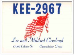 KEE-2967 Lee Cleveland Channelview Texas 1960s Vintage Postcard CB QSL KEE-2967 Lee Cleveland Channelview Texas 1960s Vintage Postcard CB QSL