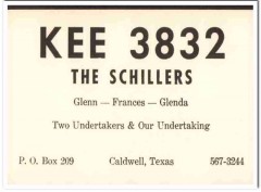 KEE-3832 Glenn Schiller Caldwell Texas 1960s Vintage Postcard CB QSL KEE-3832 Glenn Schiller Caldwell Texas 1960s Vintage Postcard CB QSL