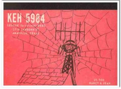 KEH-5984 George Webb Amarillo TX 1960s Vintage Postcard CB Radio QSL KEH-5984 George Webb Amarillo TX 1960s Vintage Postcard CB Radio QSL
