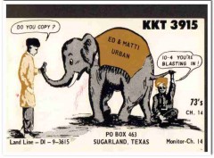 KKT-3915 Ed Urban Sugarland TX 1960s Vintage Postcard CB Radio QSL 3 KKT-3915 Ed Urban Sugarland TX 1960s Vintage Postcard CB Radio QSL 3