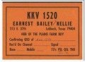 KKV-1520 Earnest Bailey Lubbock Texas 1960s Vintage Postcard CB QSL 1 KKV-1520 Earnest Bailey Lubbock Texas 1960s Vintage Postcard CB QSL 1
