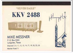 KKV-2488 Mike Messner Longview Texas 1960s Vintage Postcard CB QSL KKV-2488 Mike Messner Longview Texas 1960s Vintage Postcard CB QSL