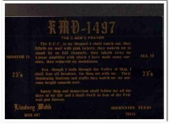 KMD-1497 Lindsey Webb Abernathy TX 1960s Vintage Postcard CB QSL Card KMD-1497 Lindsey Webb Abernathy TX 1960s Vintage Postcard CB QSL Card