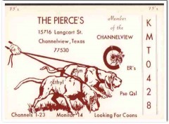 KMT-0428 Jim Pierce Channelview Texas 1960s Vintage Postcard CB QSL KMT-0428 Jim Pierce Channelview Texas 1960s Vintage Postcard CB QSL