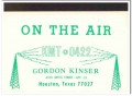 KMT-0422 Gordon Kinser Houston Texas 1960s Vintage Postcard CB QSL 1 KMT-0422 Gordon Kinser Houston Texas 1960s Vintage Postcard CB QSL 1