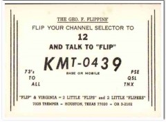 KMT-0439 George Flippin Houston Texas 1960s Vintage Postcard CB QSL