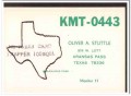 KMT-0443 Oliver Stuttle Aransas Pass TX 1960s Vintage Postcard CB QSL